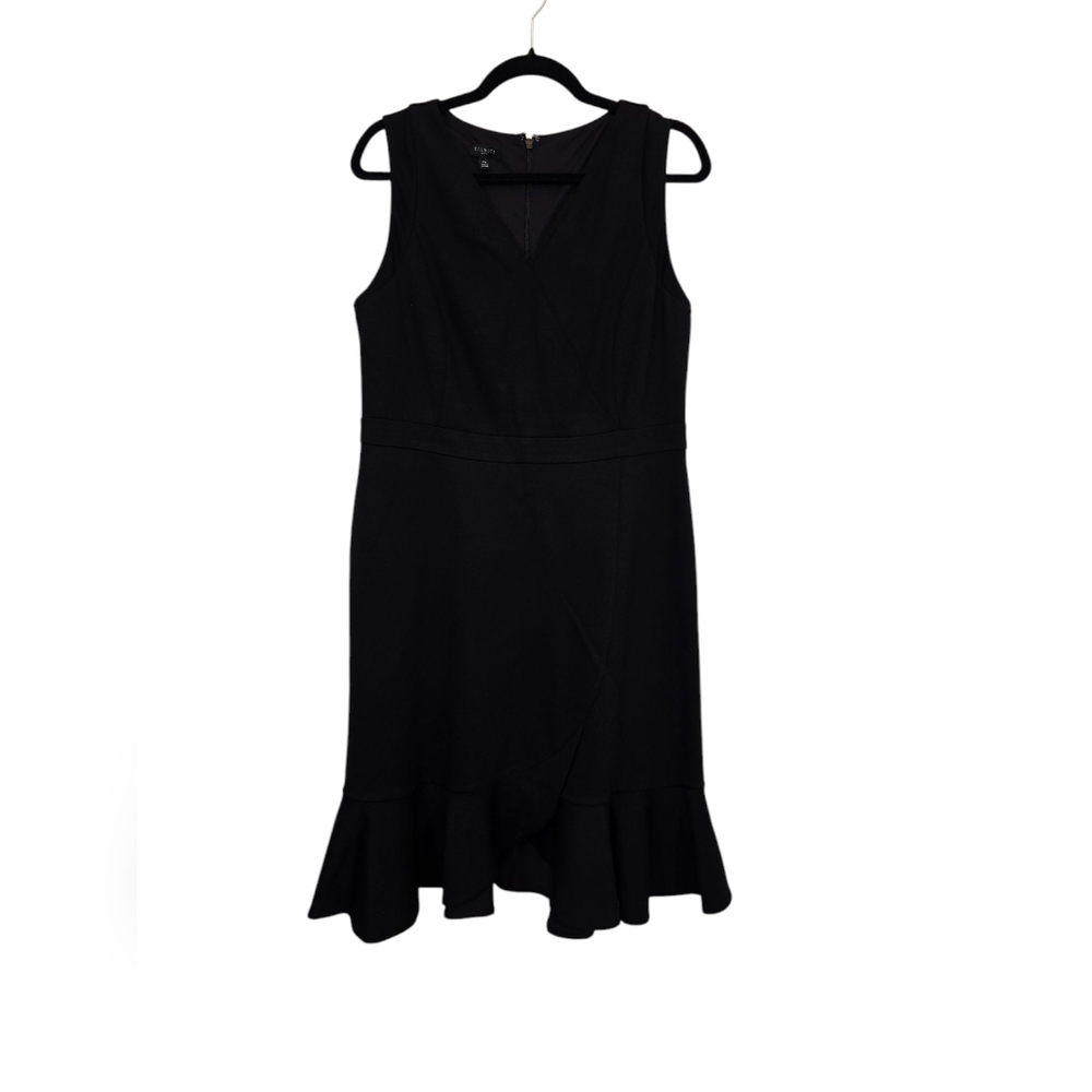 NWT Talbots 12P Stretchy A-Line Black Solid Dress